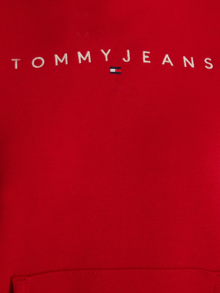 Tommy Jeans dámska mikina červená s kapucňou