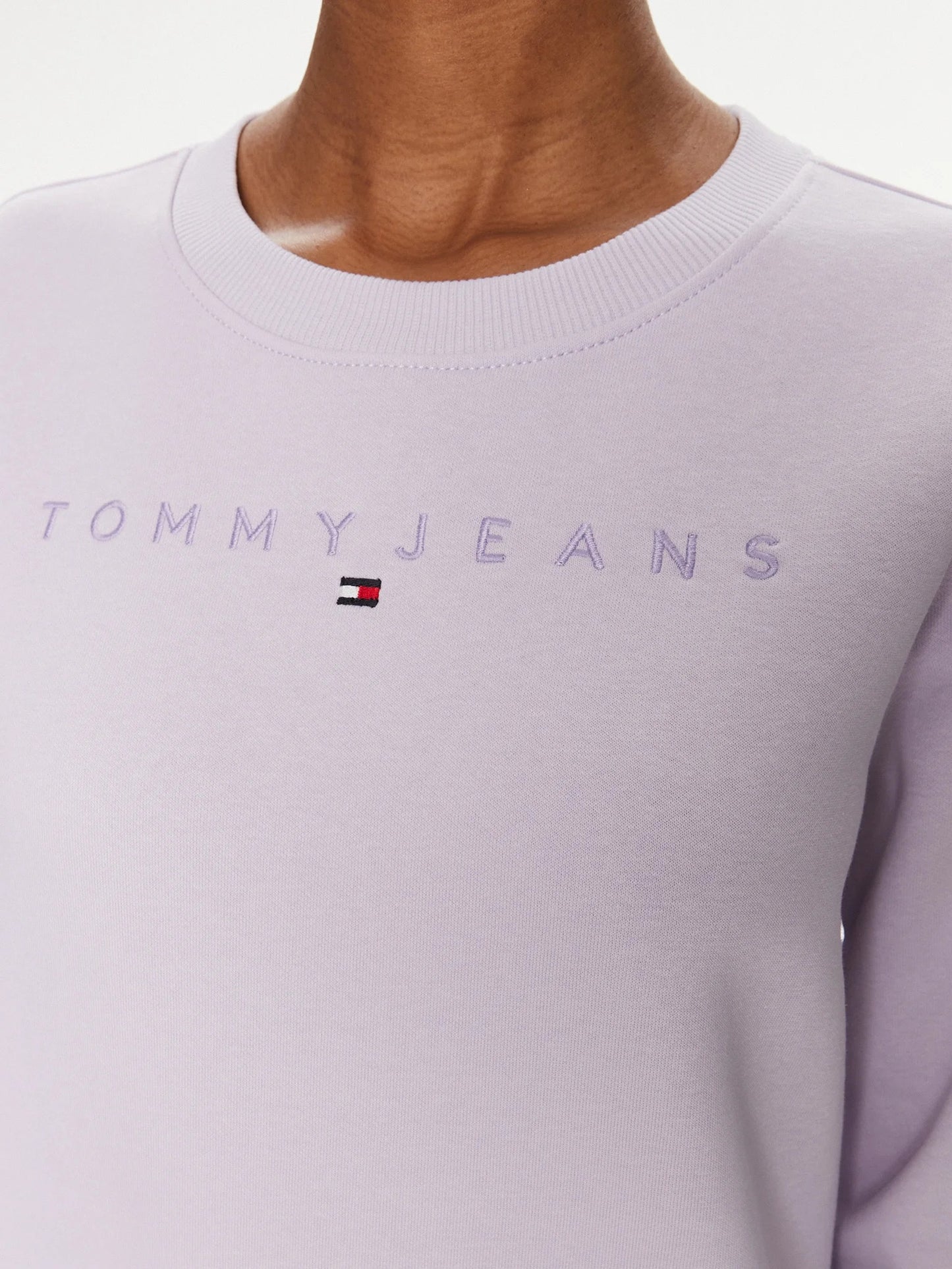 Tommy Jeans dámska mikina fialová s logom