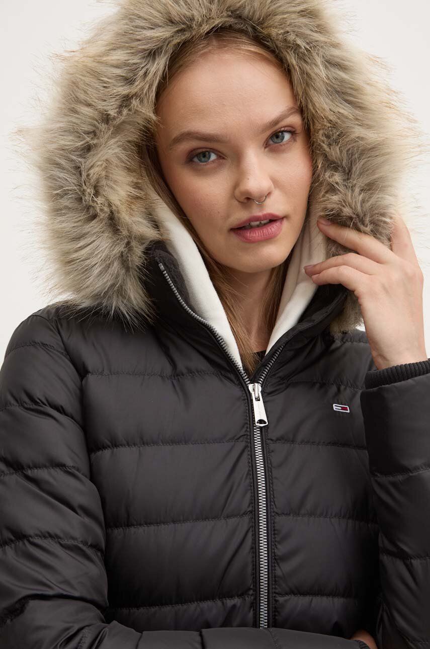 Tommy Jeans dámska zimná bunda čierna