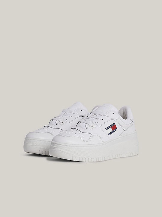 Tommy Jeans dámske flatform tenisky biele