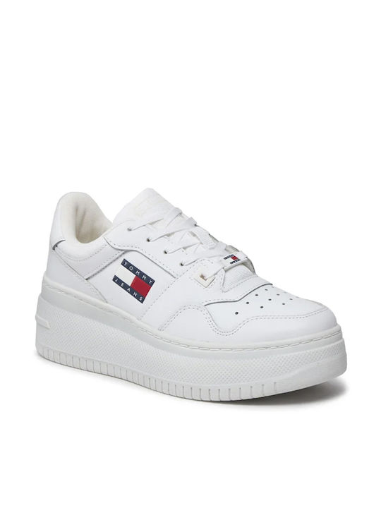 Tommy Jeans dámske flatform tenisky biele