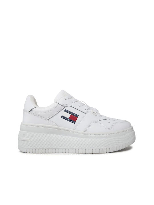 Tommy Jeans dámske flatform tenisky biele