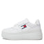 Tommy Jeans dámske flatform tenisky biele