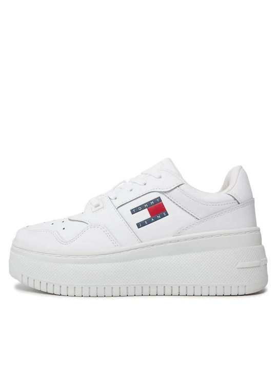 Tommy Jeans dámske flatform tenisky biele