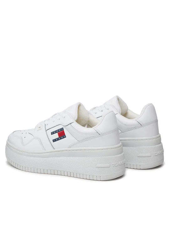 Tommy Jeans dámske flatform tenisky biele