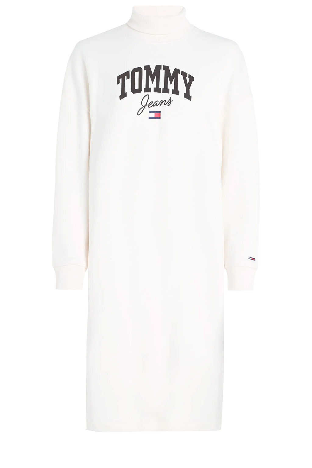 Tommy Jeans dámske šaty Sweatshirt Midi White