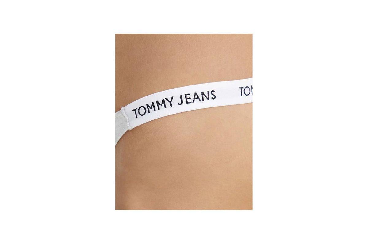 Tommy Jeans dámske string spodné prádlo sivé, biele