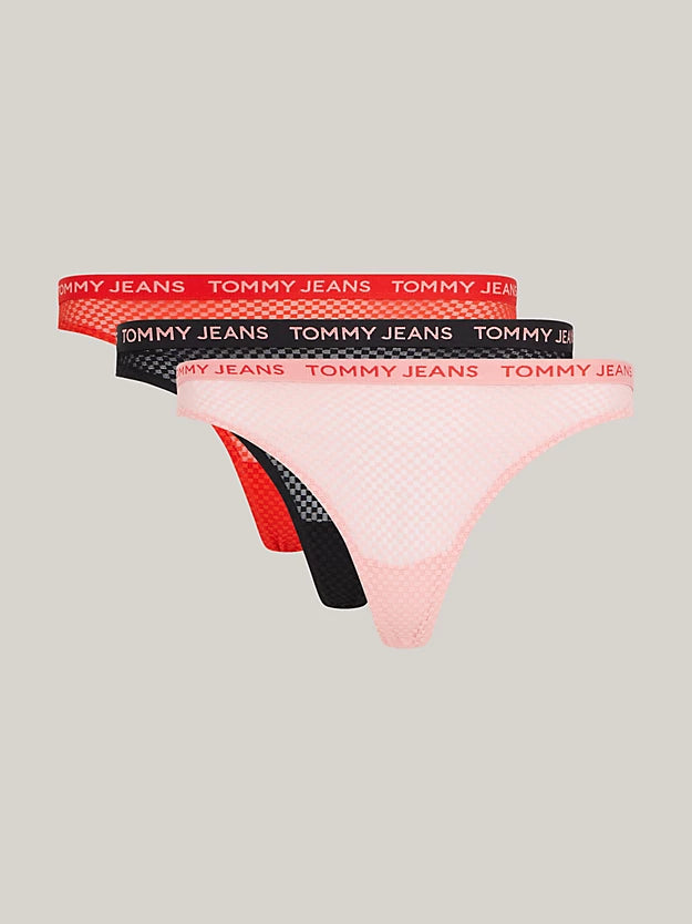 Tommy Jeans dámske tangá 3-pack rôzne farby