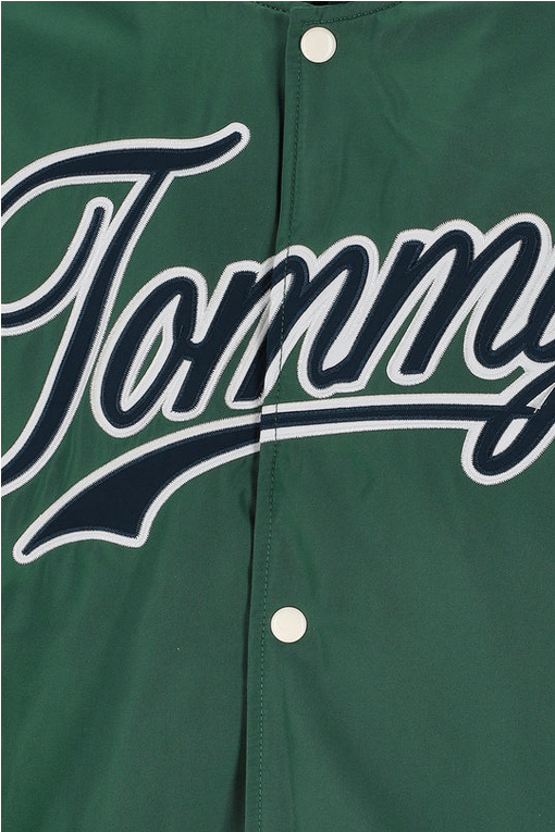 Tommy Jeans pánska bunda Letterman zelená