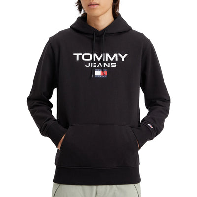 Tommy Jeans pánska mikina čierna s kapucňou