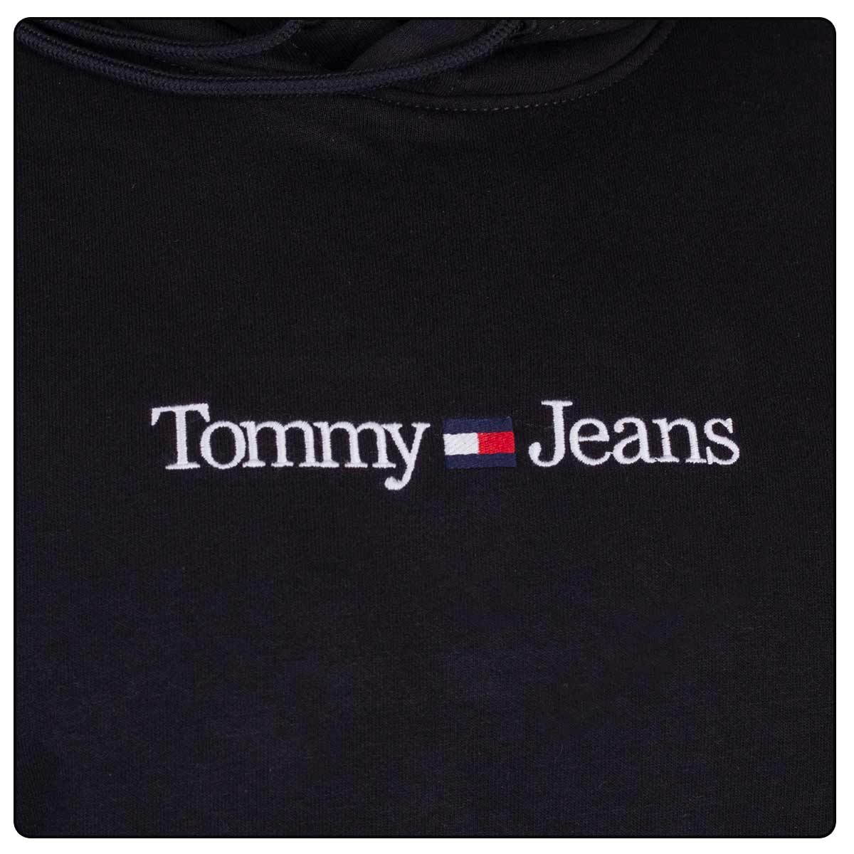 Tommy Jeans pánska mikina s kapucňou čierna