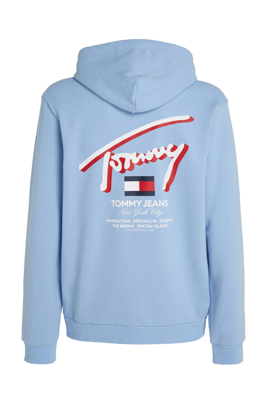 Tommy Jeans pánska mikina svetlomodrá s kapucňou