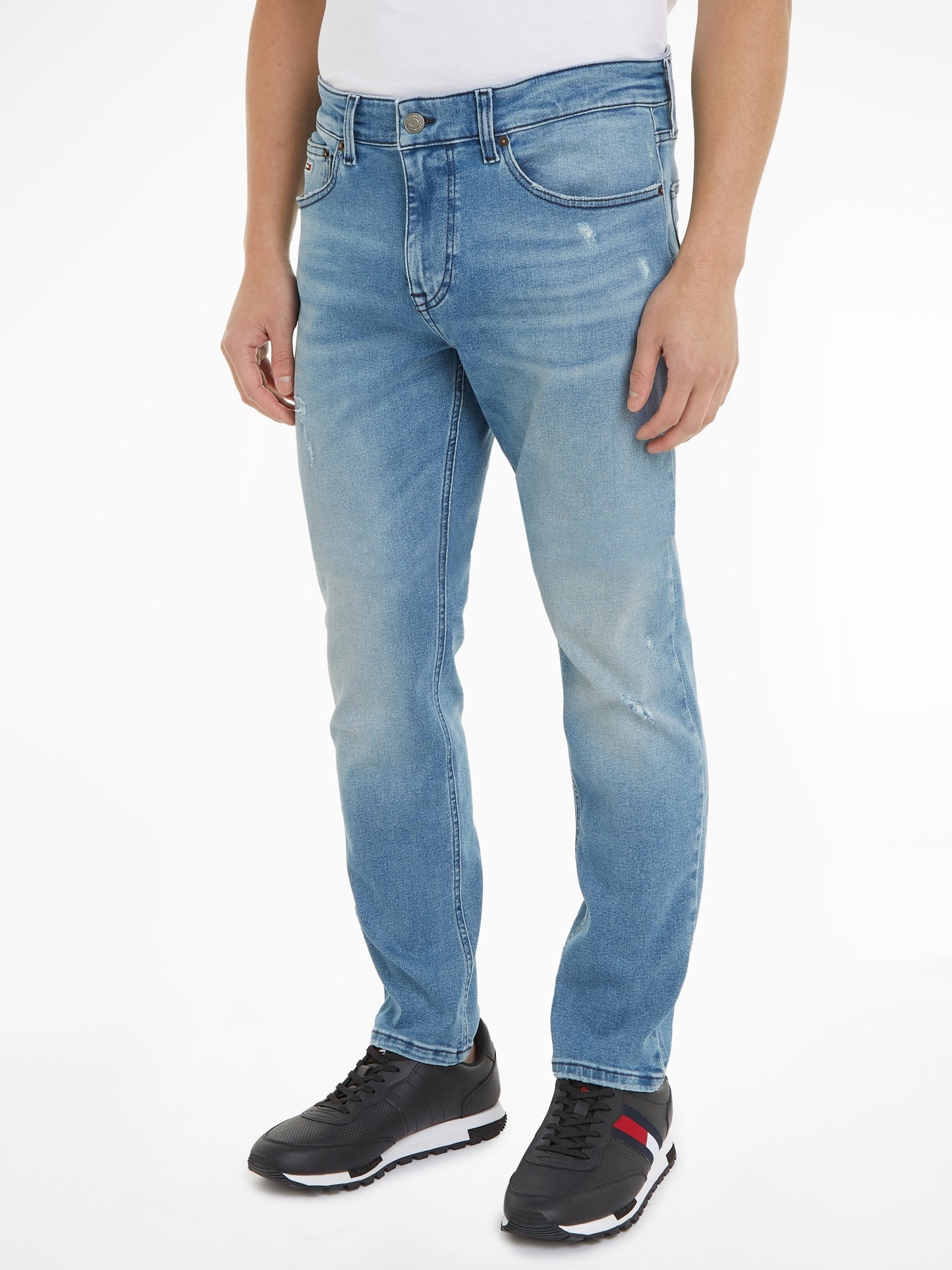 Tommy Jeans pánske rifle Austin Slim Tapered, svetlo modrá