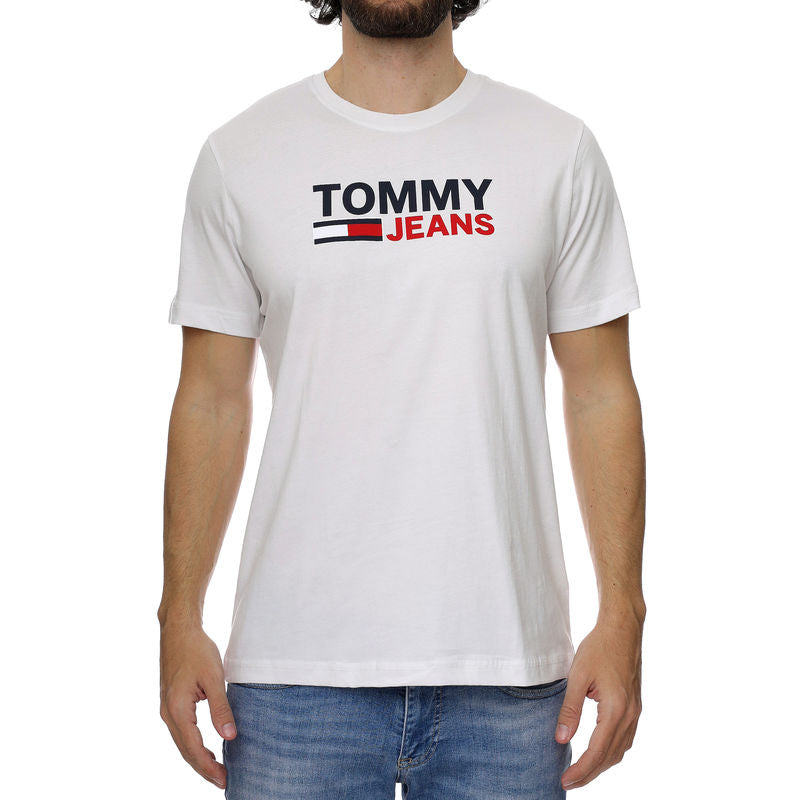 Tommy Jeans pánske štýlové tričko biele