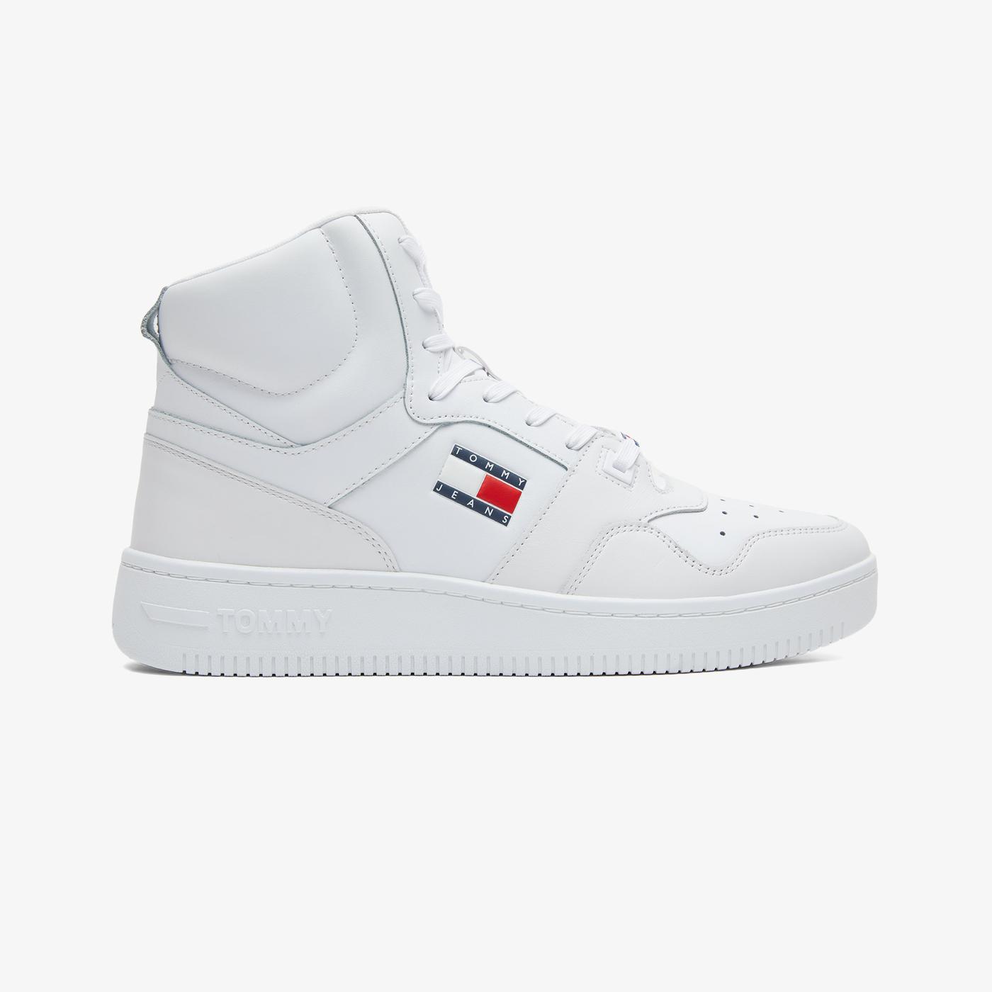 Tommy Jeans pánske tenisky Retro Basket Mid Cut biele