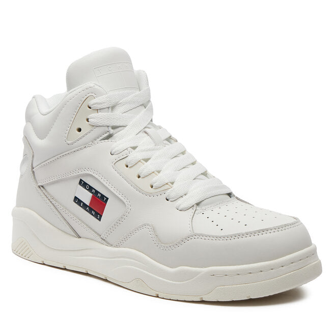 Tommy Jeans pánske tenisky TJM Basket Mid Top ecru