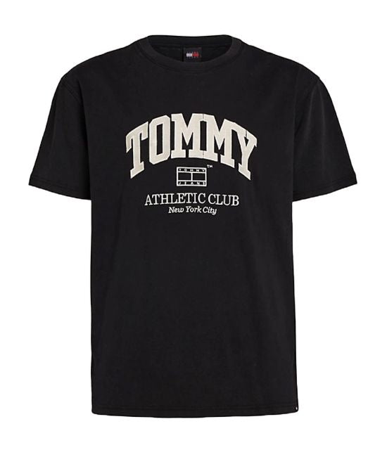 Tommy Jeans pánske tričko Athletic Club čierne