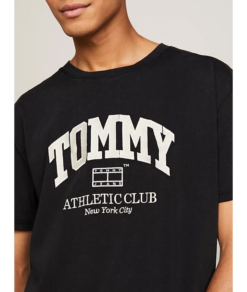 Tommy Jeans pánske tričko Athletic Club čierne