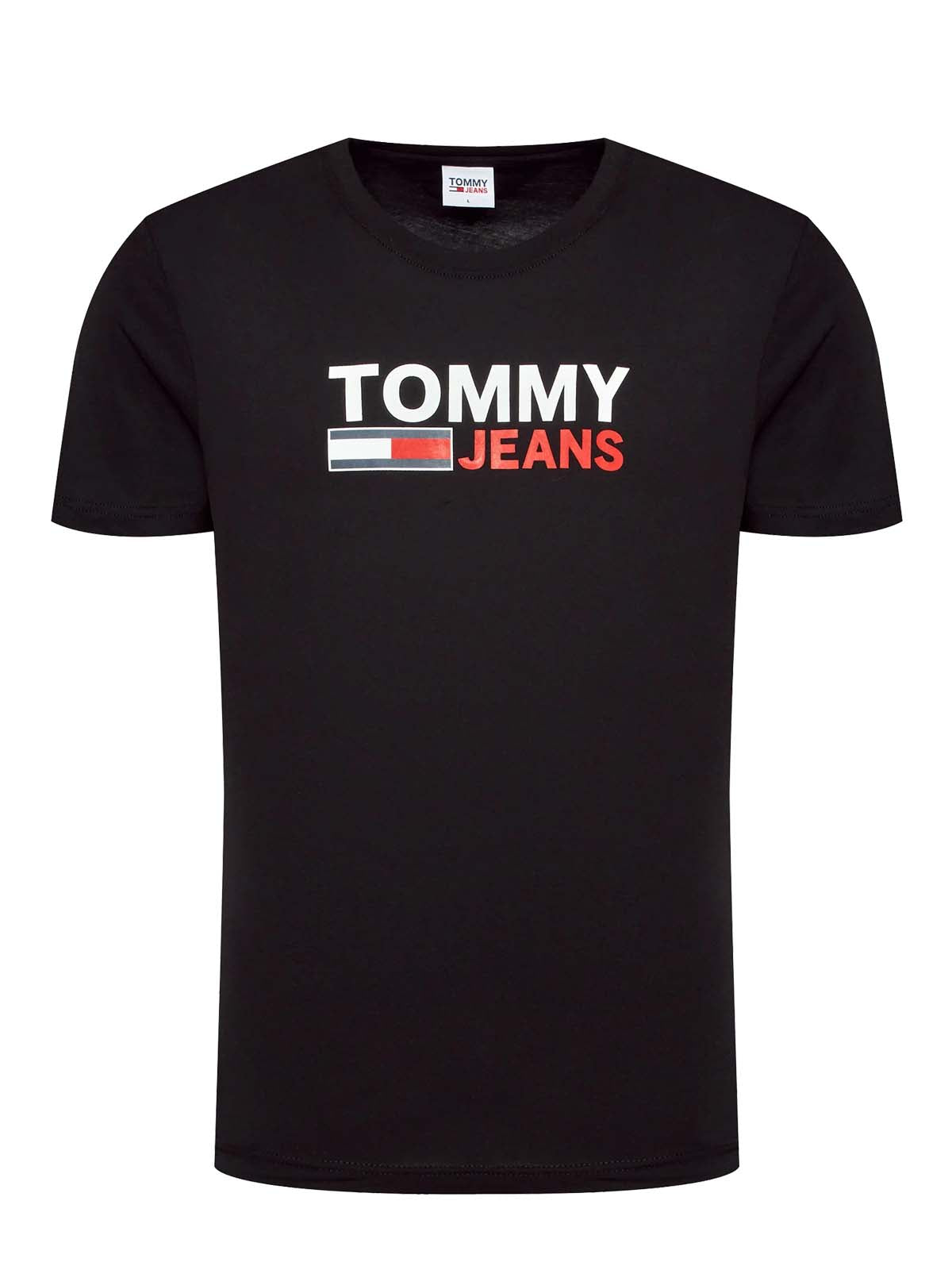 Tommy Jeans pánske tričko corp logo tee - čierne