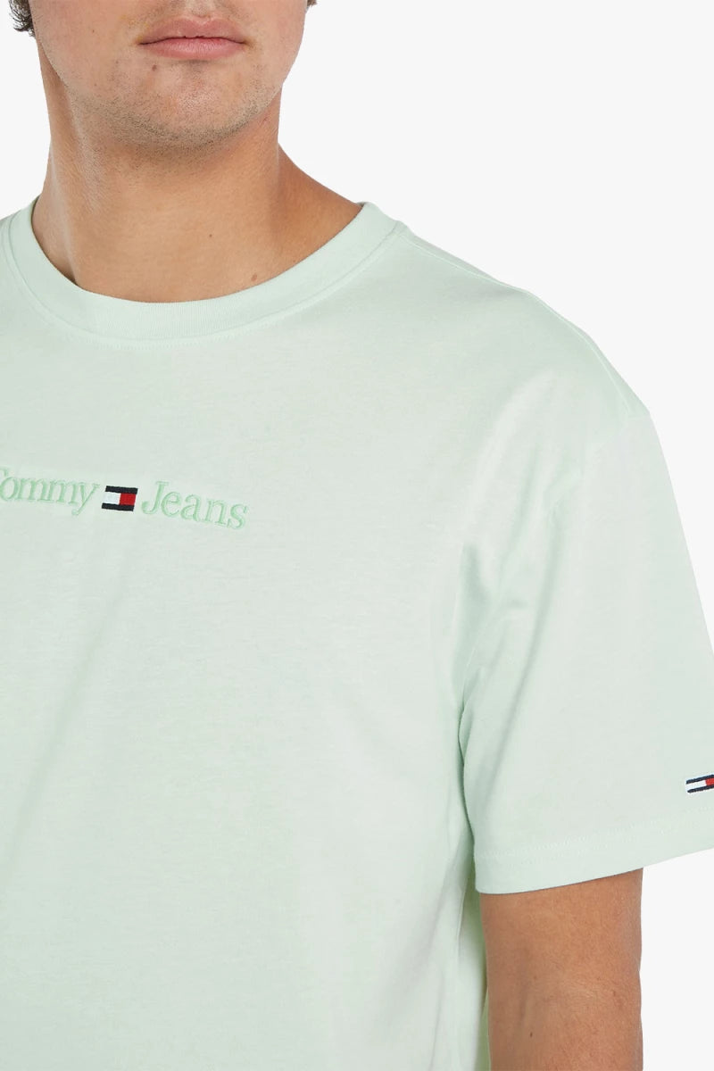 Tommy Jeans pánske tričko Small Text zelené (Mint)