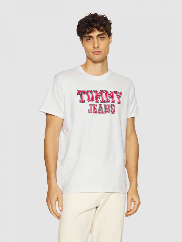 Tommy Jeans pánske tričko biele s logom