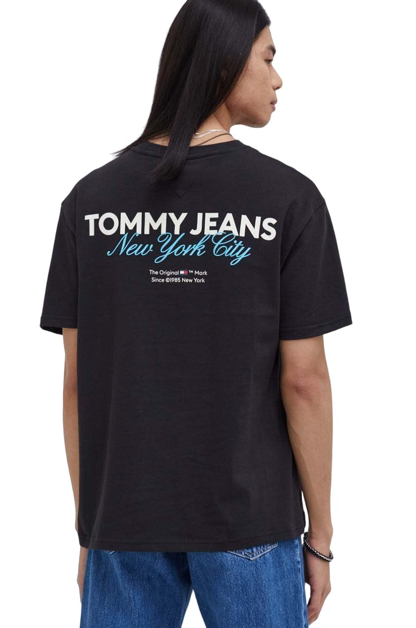 Tommy Jeans pánske tričko čierne s logom