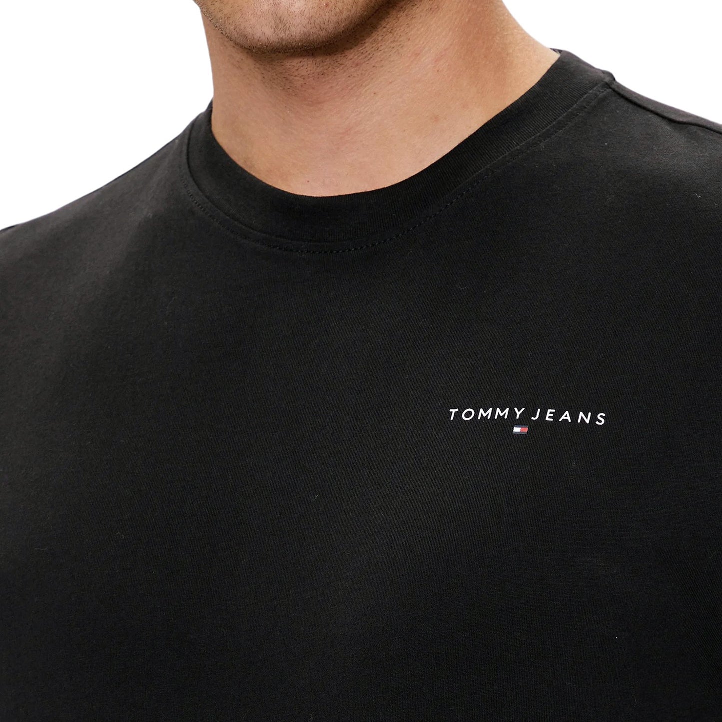 Tommy Jeans pánske tričko s dlhým rukávom čierne
