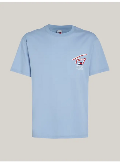 Tommy Jeans pánske tričko svetlo modré