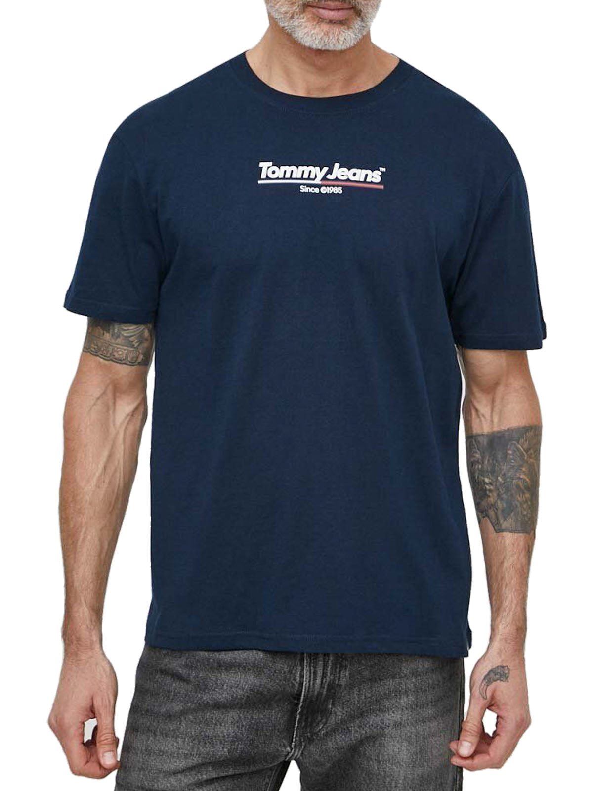 Tommy Jeans pánske tričko tmavomodré TJM REG GRAPHIC TEE