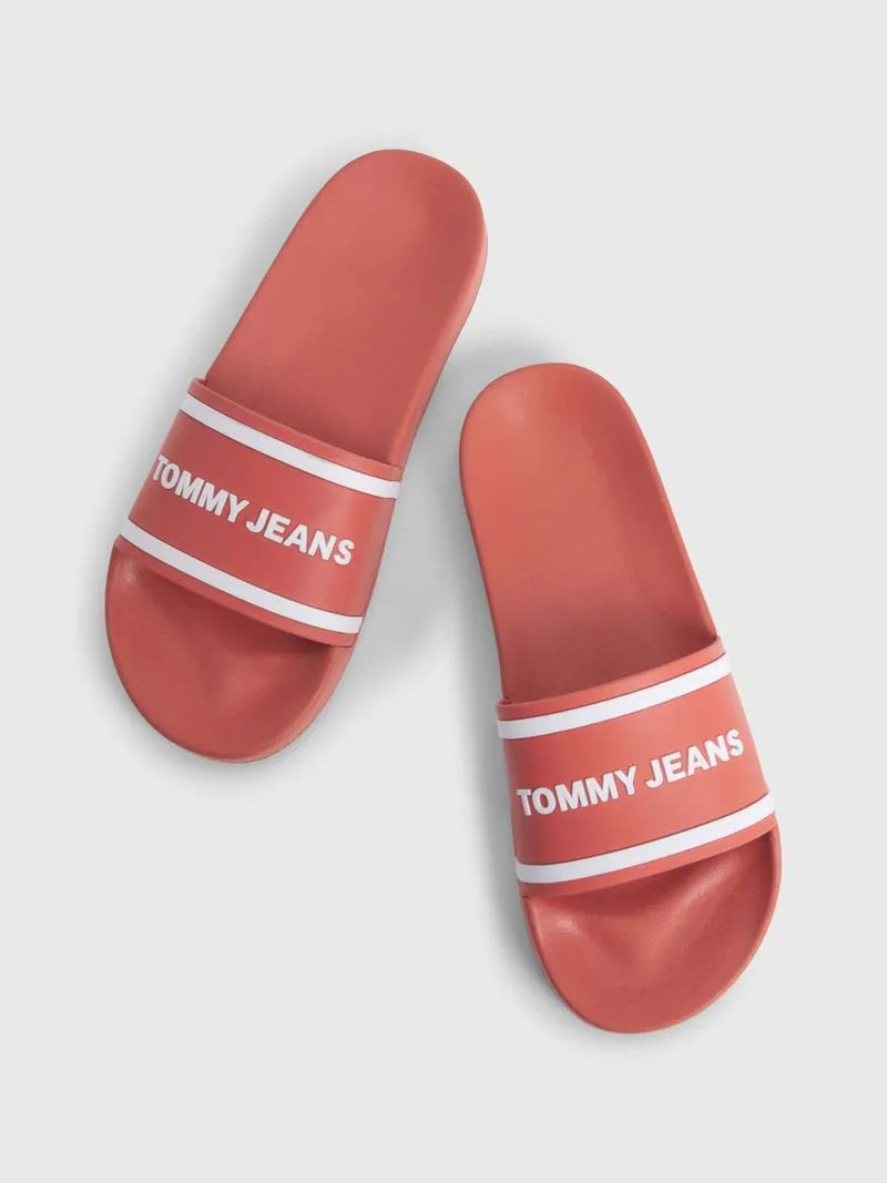 Tommy Jeans unisex šľapky koralové