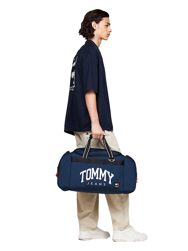 Tommy Jeans unisex športový boston bag modrý