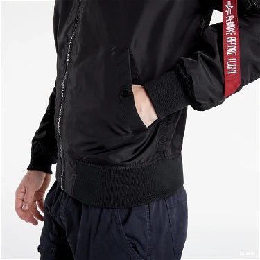 Alpha Industries pánska bunda čierna s kapucňou - Original Brands