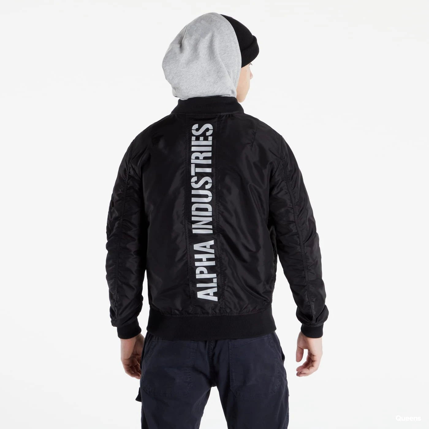 Alpha Industries pánska bunda čierna s kapucňou - Original Brands