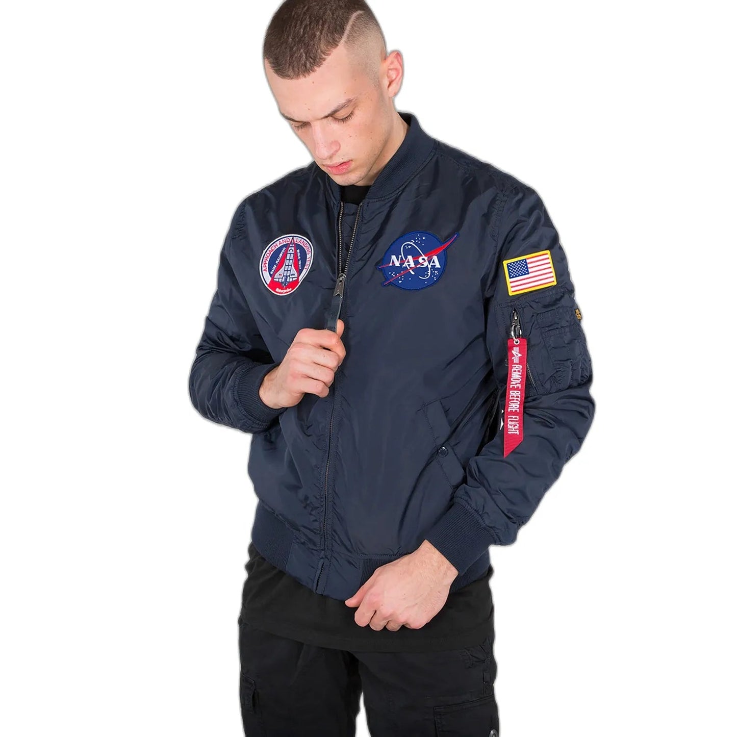 Alpha Industries pánska bunda MA - 1 TT NASA Reversible II modrá - Original Brands