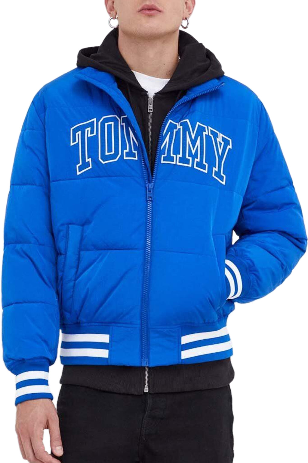 Tommy Hilfiger pánska zimná bunda New Varsity Puffer tmavomodrá