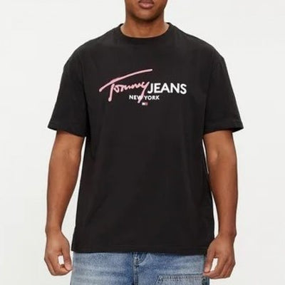 Tommy Jeans pánske tričko TJM Reg Spray Pop Colour čierne